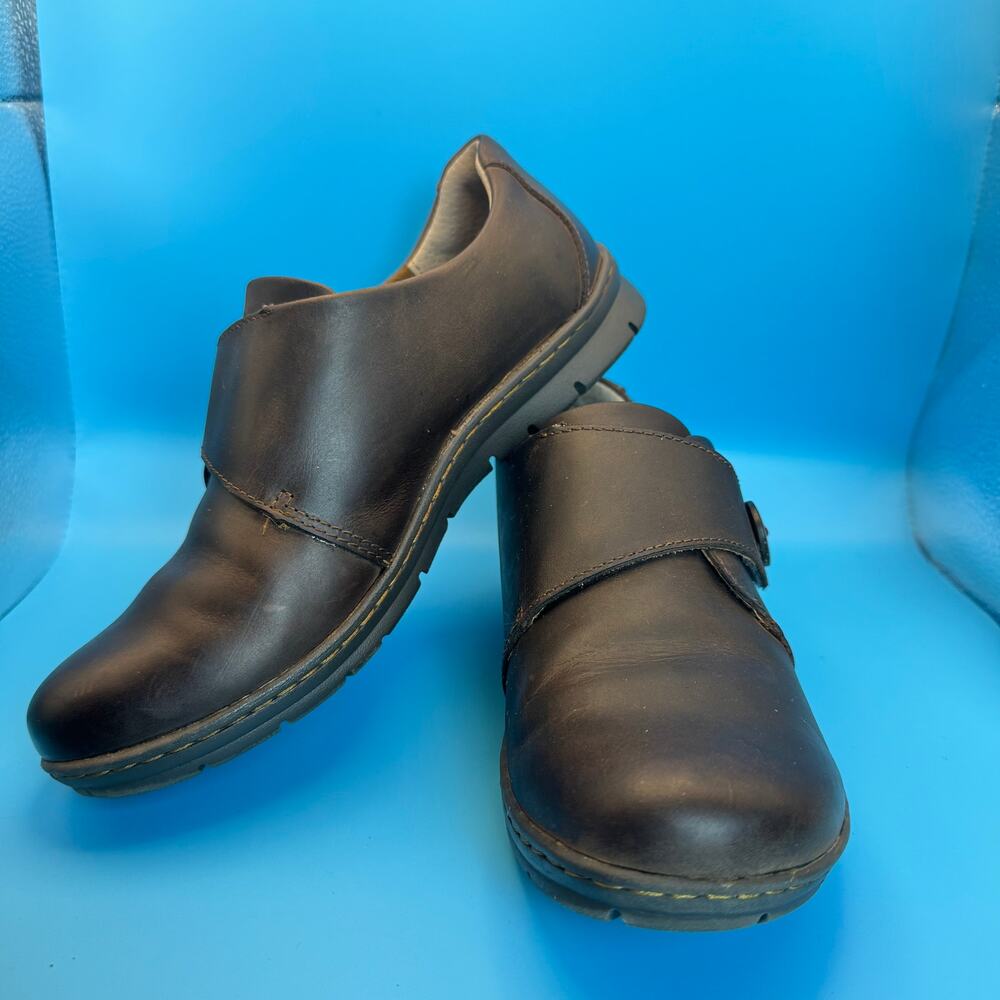 BOC Leather Mary Jane Comfort Shoes Hook Loop Strap Walking Work Womens 8M - Picture 7 of 11
